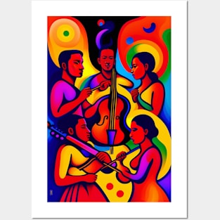 Group of musician illustration Posters and Art